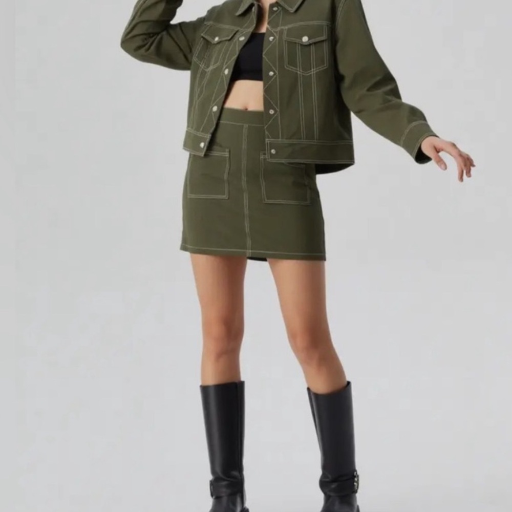 NWT Olive Green Mini Skirt